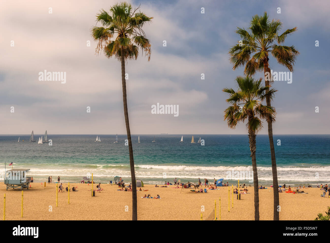 Die Menschen genießen in der Manhattan Beach, Southern California, Los Angeles. Stockfoto
