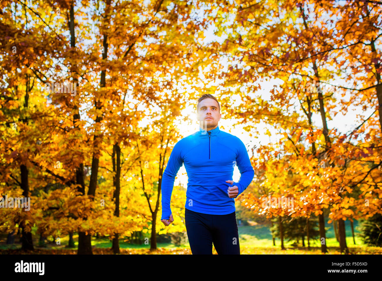 Junge hübsche Läufer Stockfoto