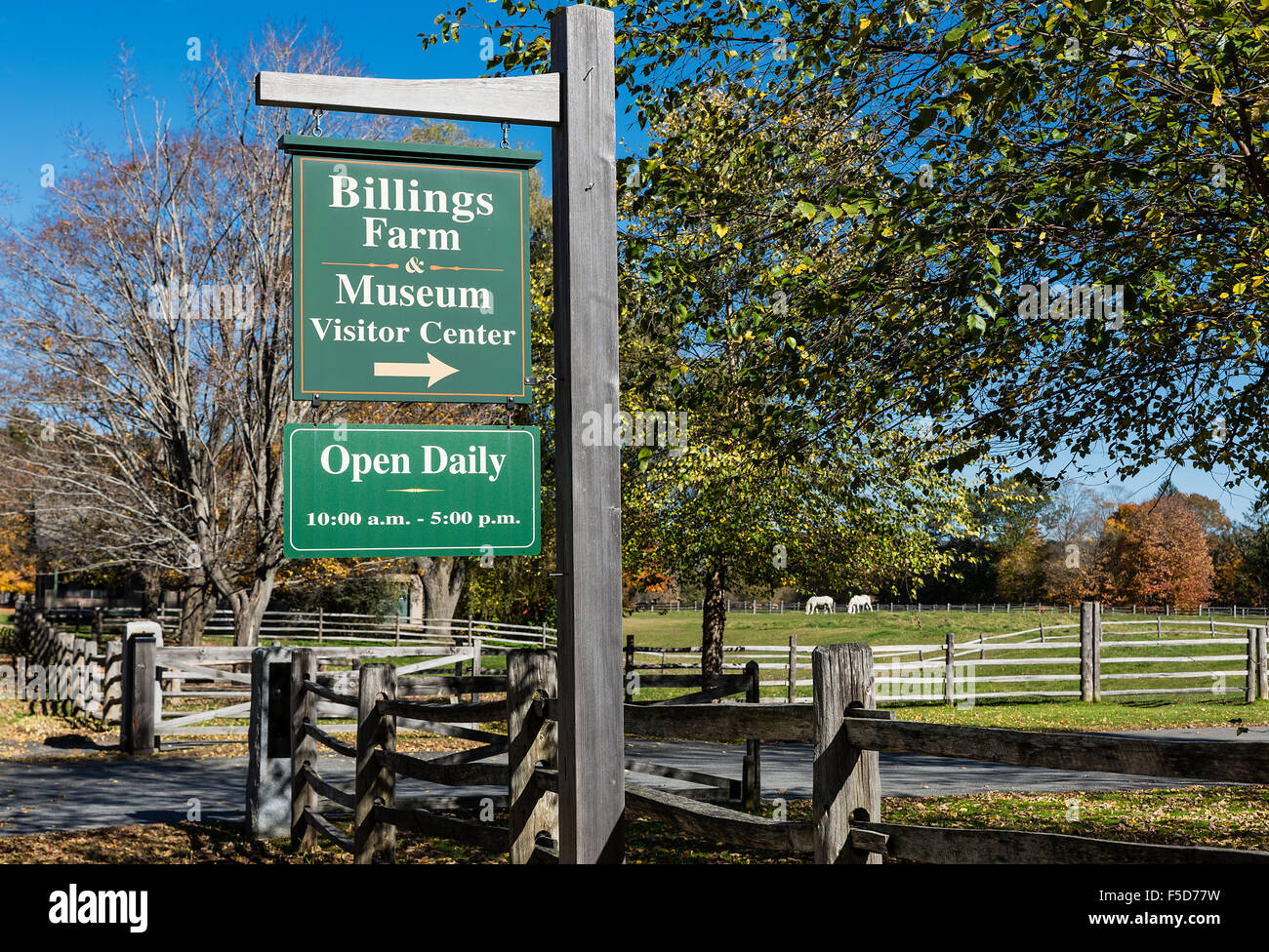 Billings Bauernmuseum, Woodstock, Vermont, USA Stockfoto