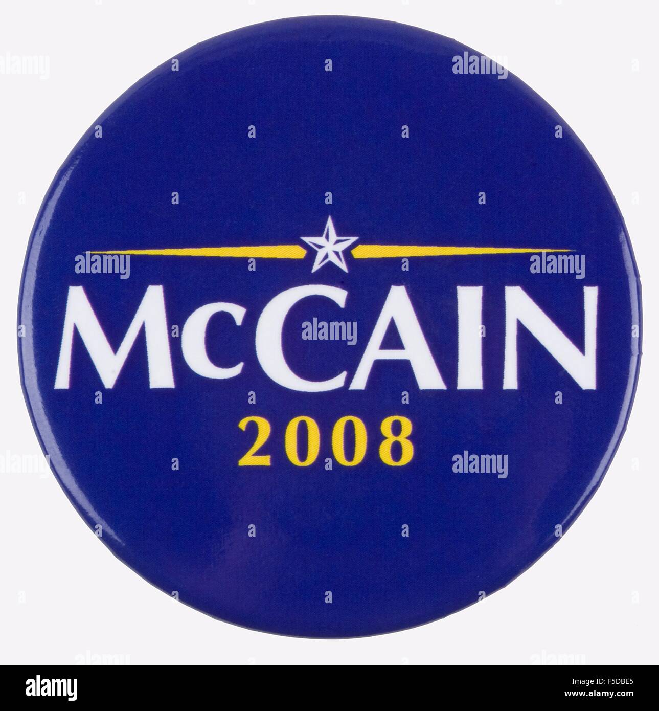 United States 2008 Präsidentschaftswahlkampf button Pin für die republikanischen Kandidaten John Mccain Stockfoto