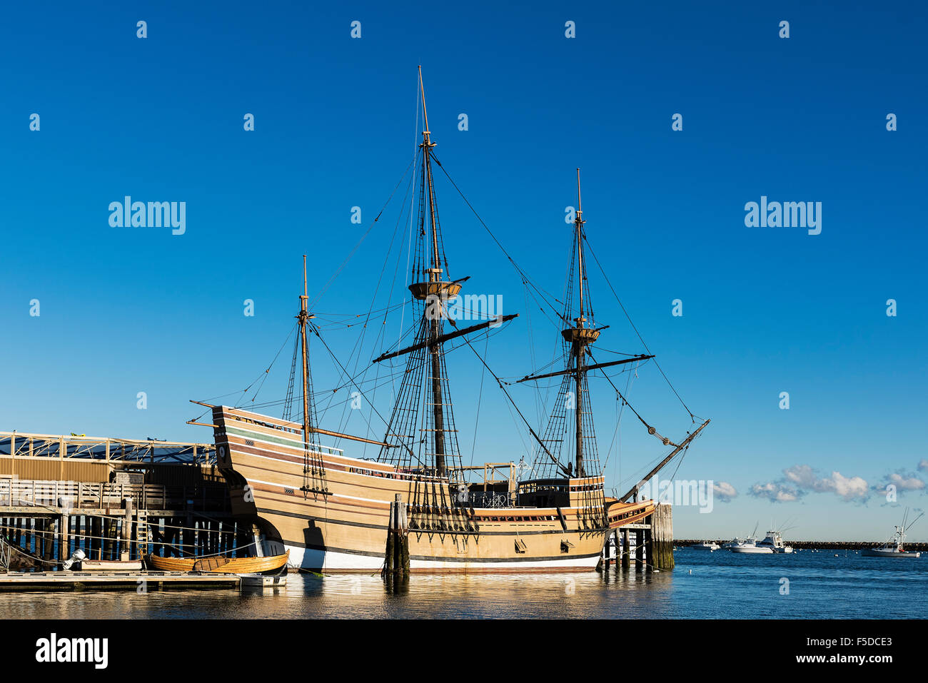 Mayflower II ist eine Nachbildung des 17. Jahrhundert Schiff Mayflower, für den Transport von den Pilgern in die neue Welt gefeiert. Stockfoto