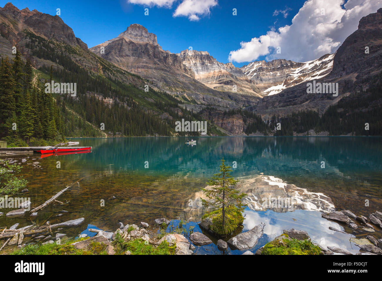 Am schönen Lake O'Hara im Yoho Nationalpark, Britisch-Kolumbien, Kanada, Amerika. Stockfoto