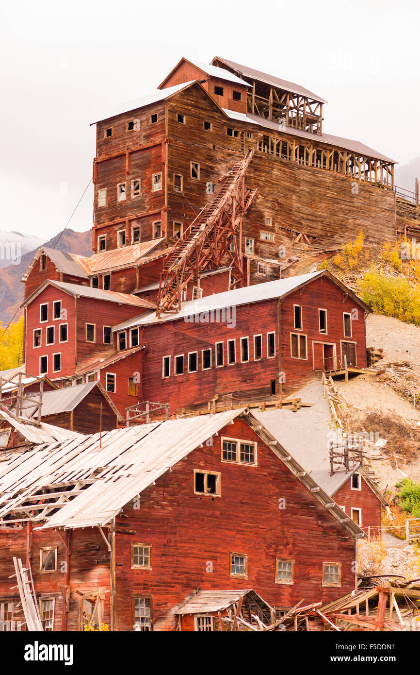 Wrangell St. Elias Kennecott Minen Konzentration Mühle Alaska Wildnis Stockfoto