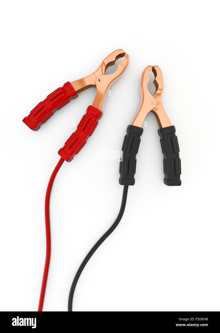 Booster Kabel / 3D-Render Booster oder Starter Kabel Stockfoto