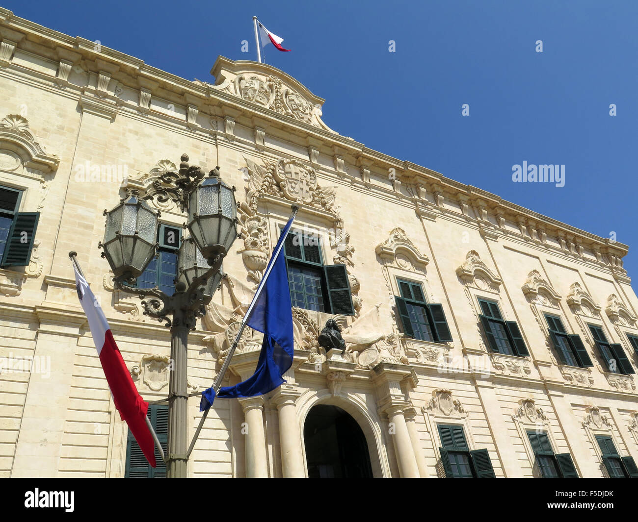 Castille Gebäude in Castille Square, Valletta, Malta, beherbergt das Amt des Ministerpräsidenten Stockfoto