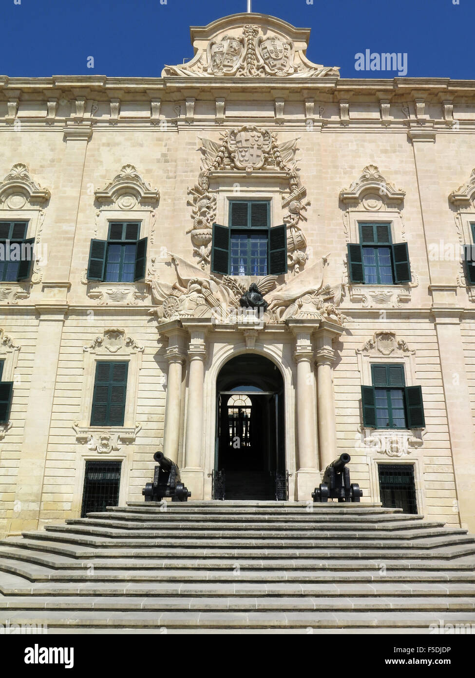 Castille Gebäude in Castille Square, Valletta, Malta, beherbergt das Amt des Ministerpräsidenten Stockfoto
