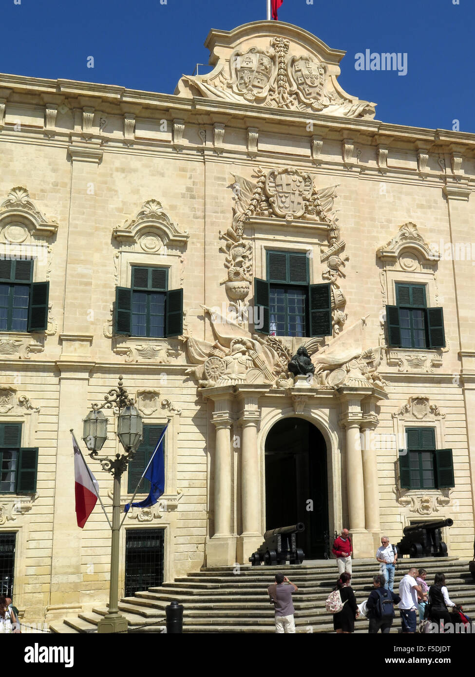 Castille Gebäude in Castille Square, Valletta, Malta, beherbergt das Amt des Ministerpräsidenten Stockfoto