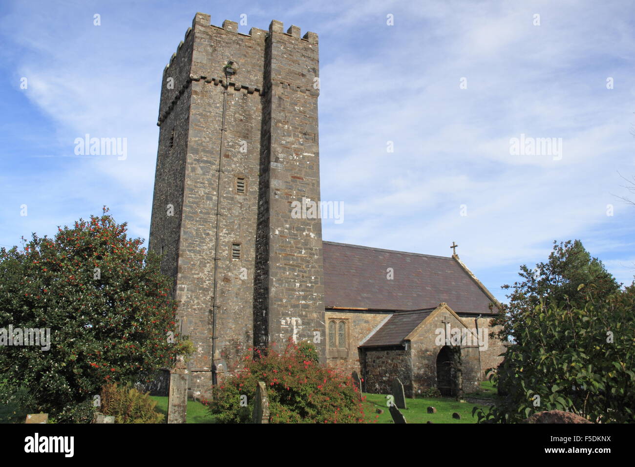 St Lawrence Kirche, Pilgerweg, Marros, Carmarthenshire, Wales, Großbritannien, Deutschland, UK, Europa Stockfoto