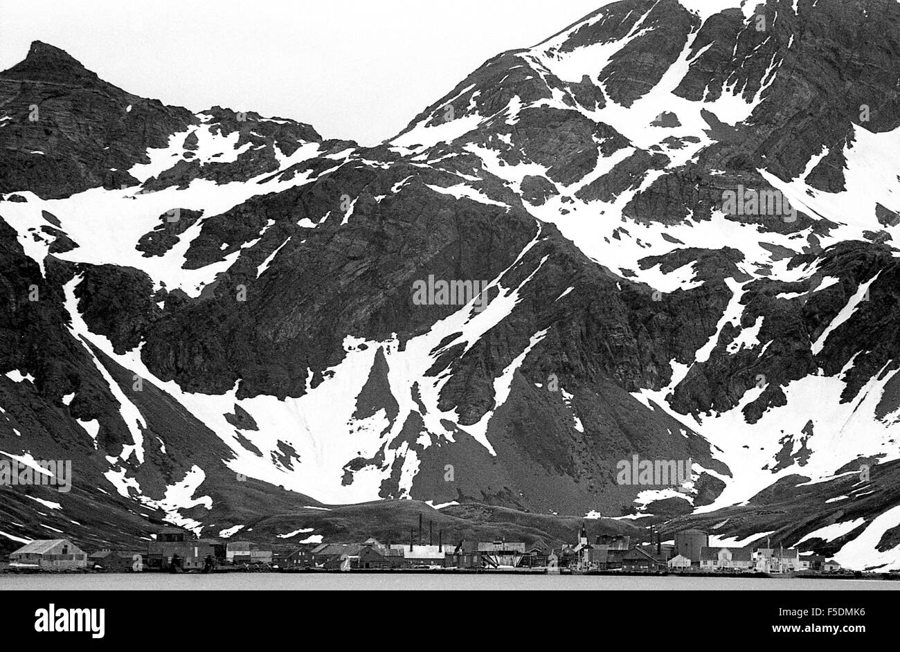 Grytviken Südgeorgien Walfangstation 1973 Stockfoto