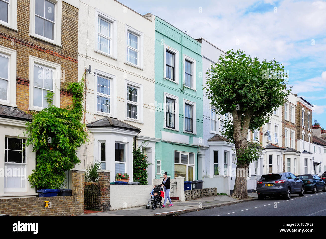 Reihenhäuser, North End, Golders Green, London Borough von Barnett, Greater London, England, Vereinigtes Königreich Stockfoto