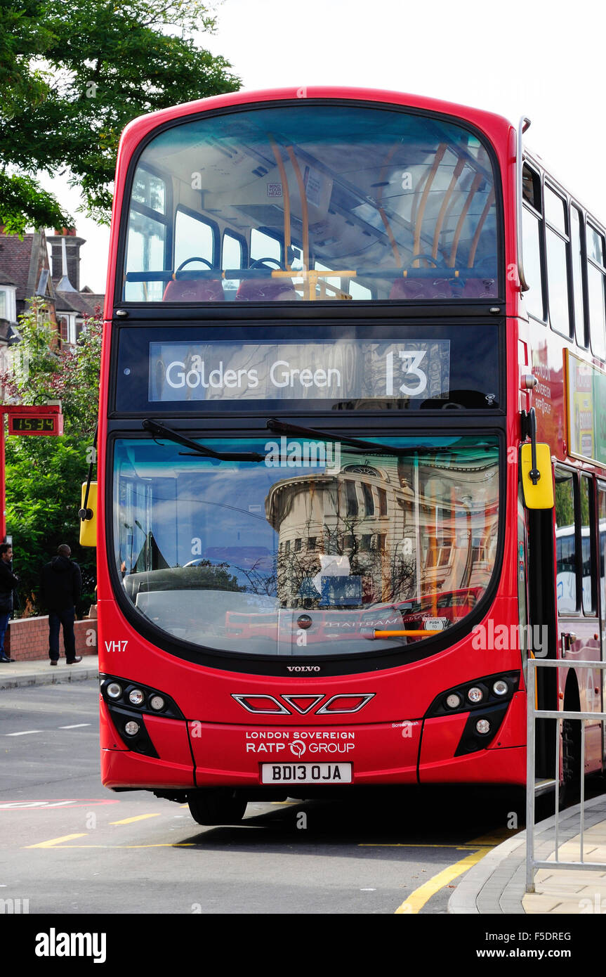 Neue Routemaster Bus Station Golders Green, Golders Green, London