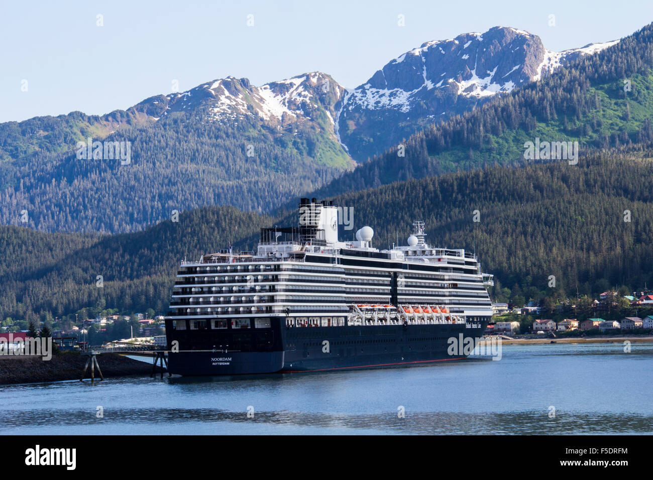 Holland America Cruise Schiff Noordam, Juneau, Alaska. Stockfoto
