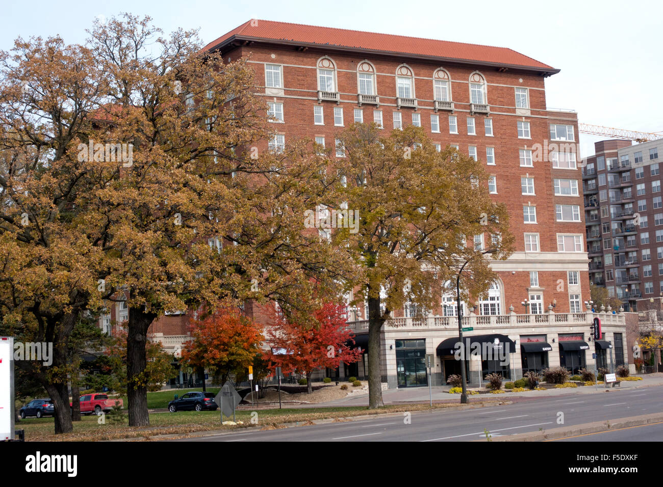 Calhoun Beach Club Apartmenthotel auf Einwohnermeldeliste der historischen Plätze neben Lake Calhoun. Minneapolis Minnesota MN USA Stockfoto