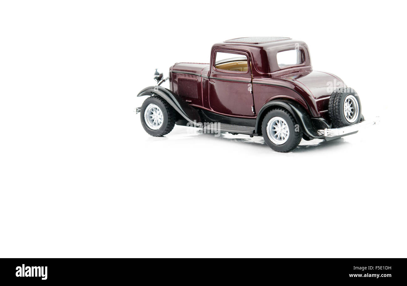 Modell Oldtimer, isoliert auf weißem Hintergrund Stockfoto