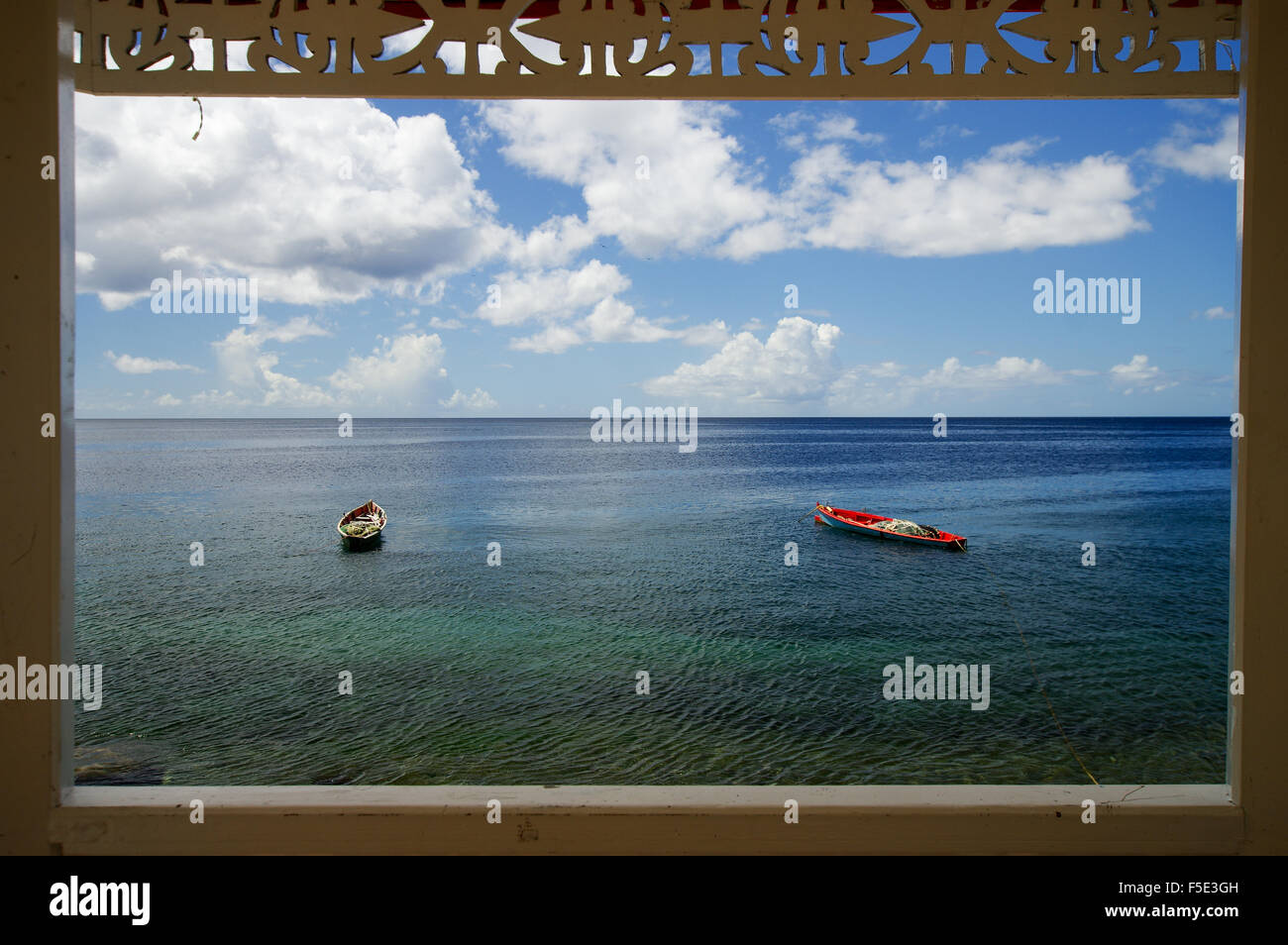Bildhübsche Ansicht - Soufrière, St. Lucia Stockfoto