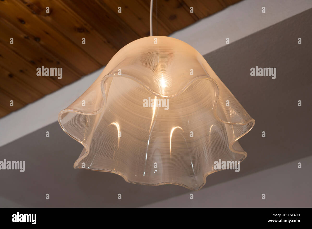 Mundgeblasene italienische Glas-Licht-Schatten Stockfoto