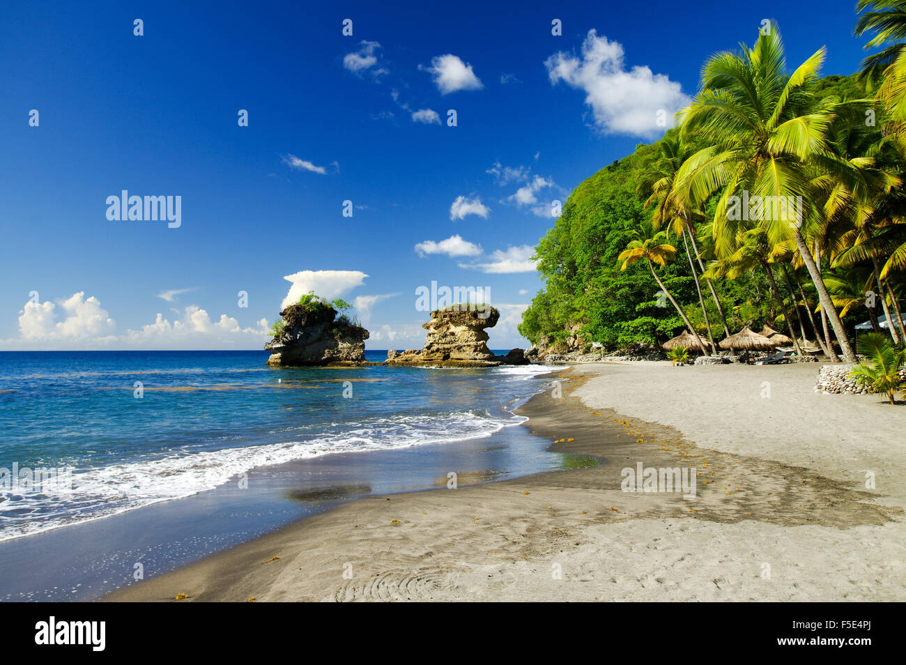 Anse Mamin Beach, Saint Lucia Stockfoto