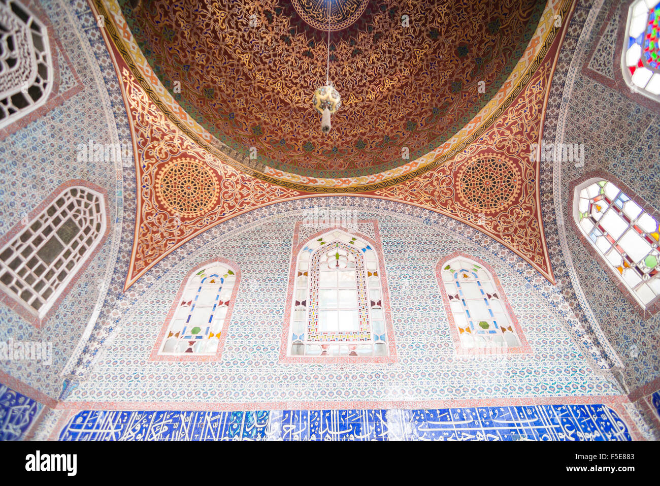Sommerhaus Interieur im Topkapi-Palast, UNESCO-Weltkulturerbe, Istanbul, Türkei, Europa Stockfoto