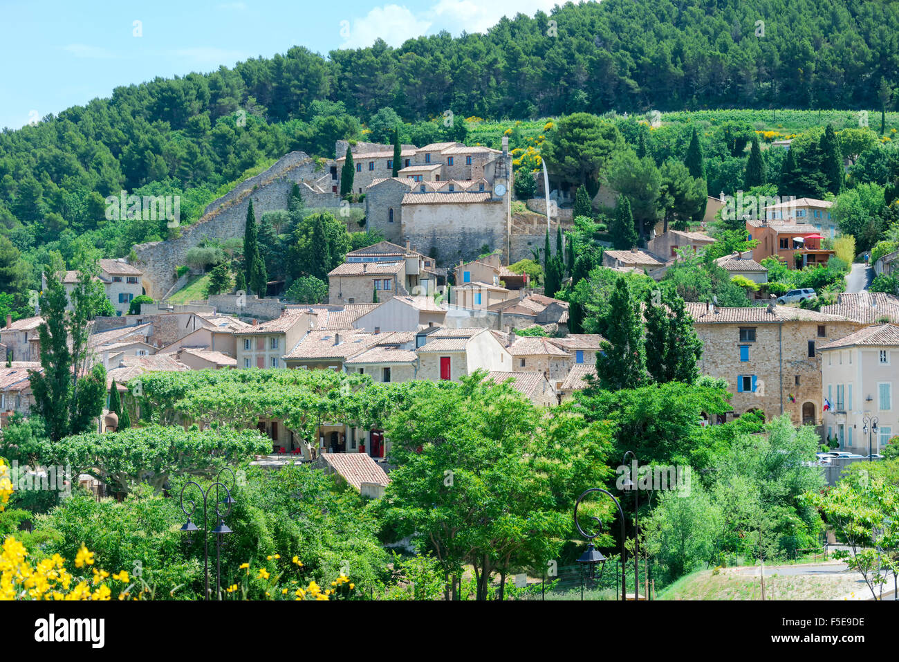 Gigondas Dorf, Region Vaucluse, Provence Alpes Cote d ' Azur, Frankreich, Europa Stockfoto