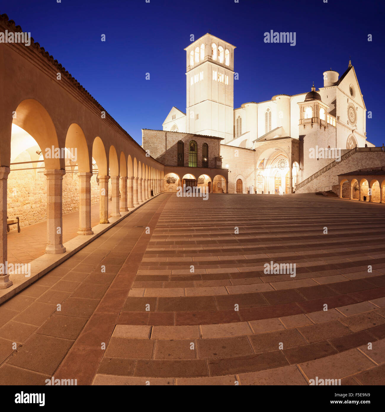 Basilica di San Francesco, UNESCO-Weltkulturerbe, Assisi, Gebiet von Perugia, Umbrien, Italien, Europa Stockfoto