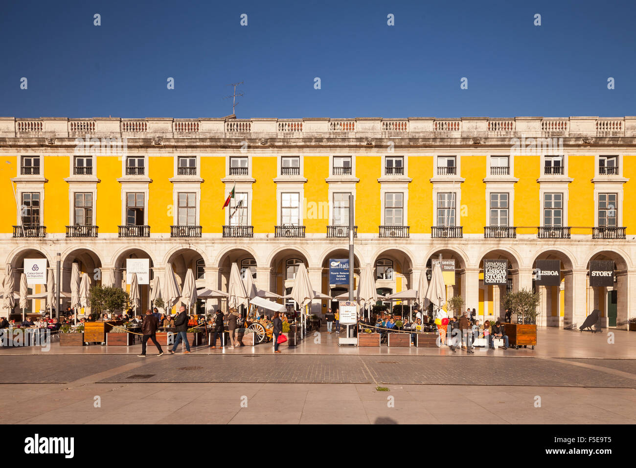 Praça Comercio in Lissabon, Portugal, Europa Stockfoto