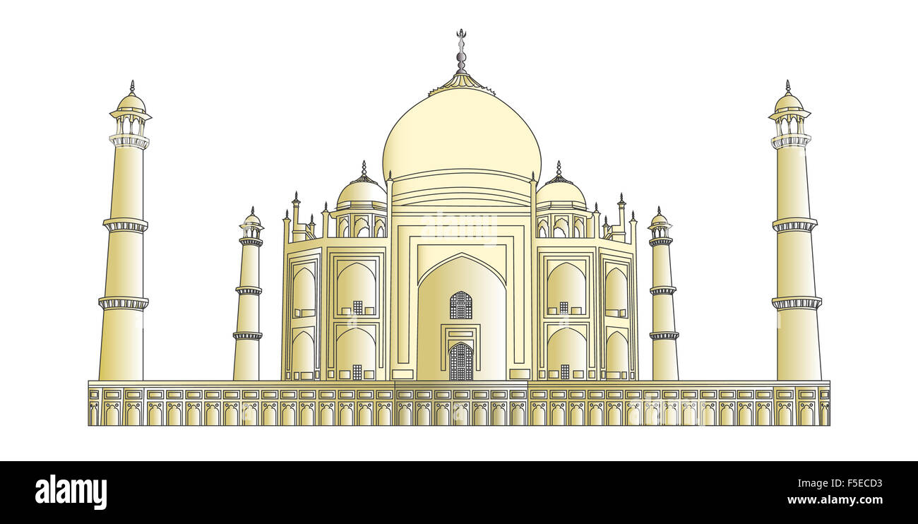 Taj Mahal in sehr hohem Detailgrad Stockfoto