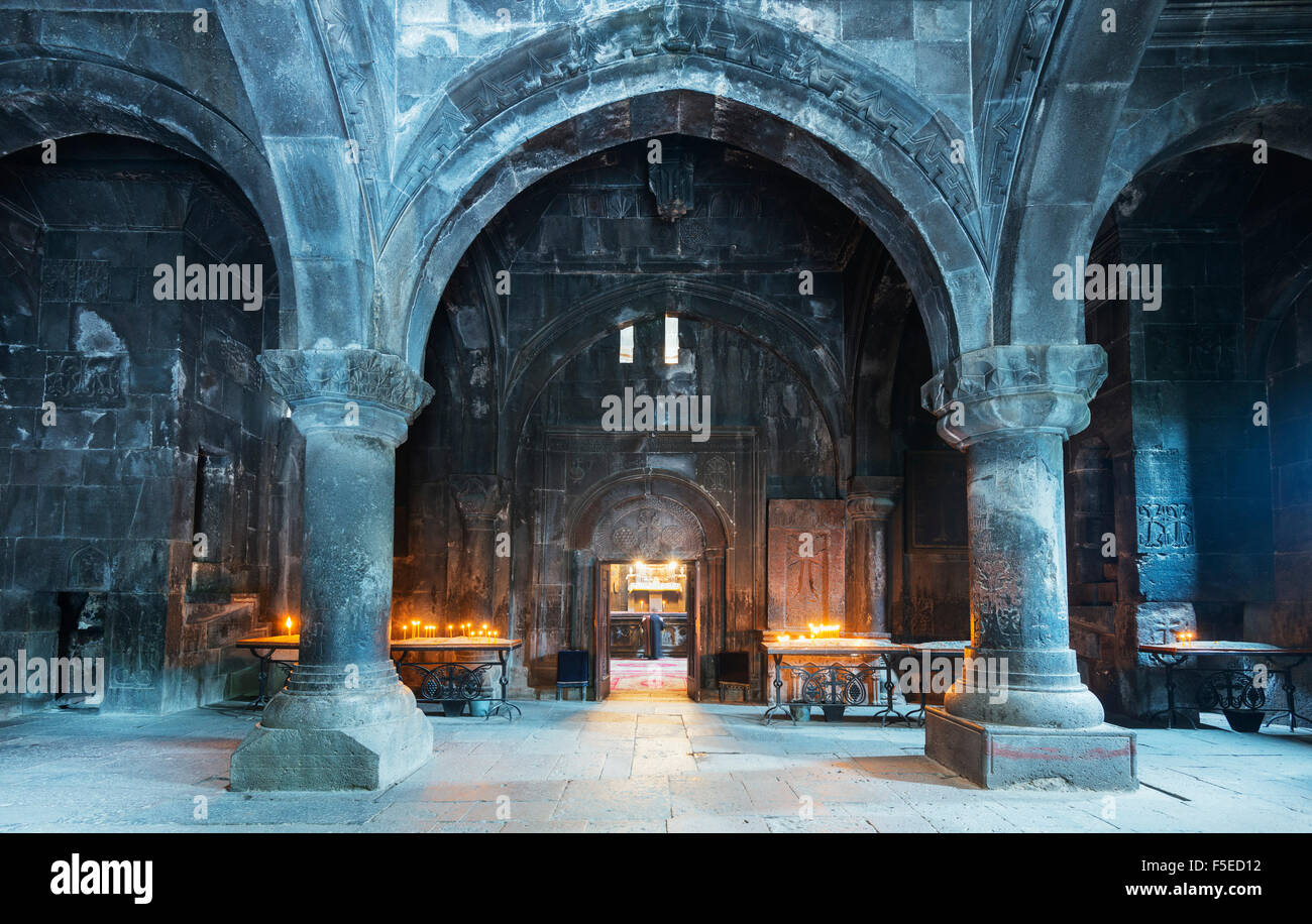 Geghard-Kloster, UNESCO-Weltkulturerbe, Kotayk Provinz, Armenien, Kaukasus, Zentralasien, Asien Stockfoto