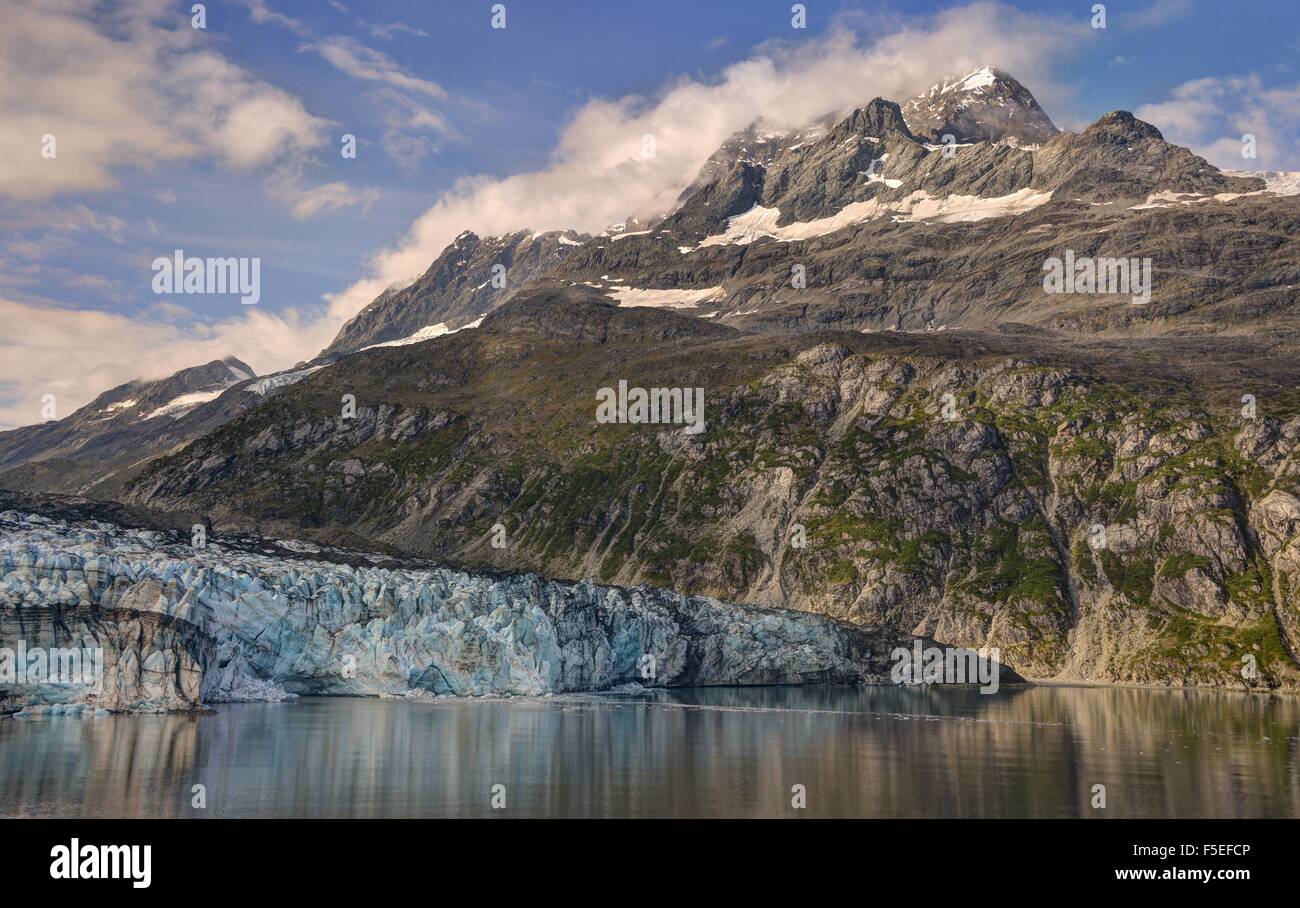 Mount Cooper und Lamplugh Gletscher, Glacier Bay Nationalpark, Alaska Stockfoto