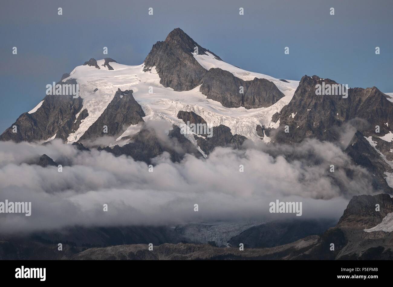 Mount Shuksan über den Wolken, North Cascades National Park, Washington, USA Stockfoto