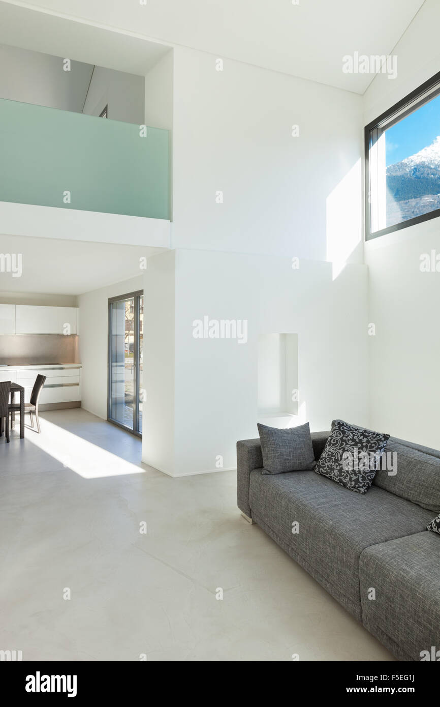 Architektur, Interieur eines modernen Hauses, Wohnzimmer Stockfoto