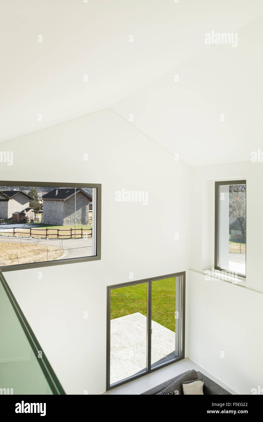 Architektur, Interieur eines modernen Hauses wohnen, Ansicht von oben Stockfoto