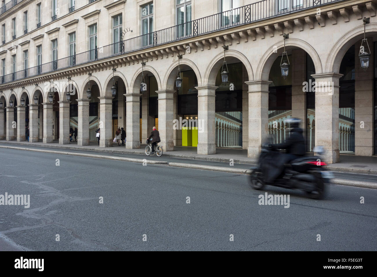 Rue de Rivoli, Paris, Frankreich Stockfoto