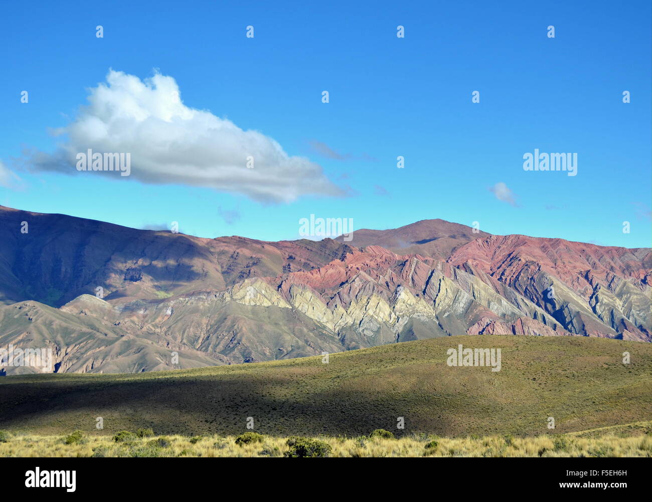 Berglandschaft in Humahuaca, Jujuy, Argentinien Stockfoto