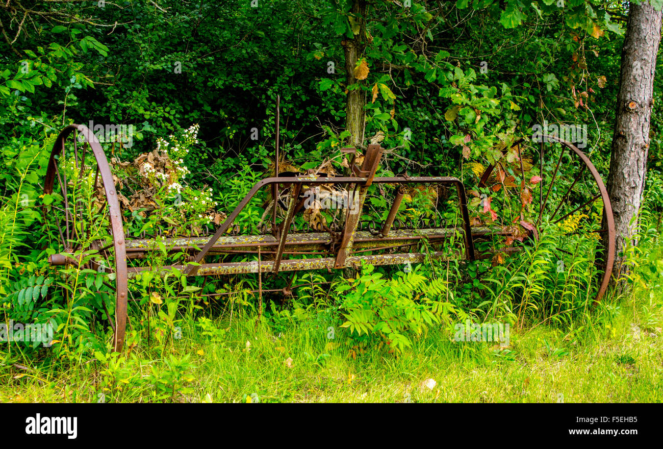 Verlassene Weizen Cutter, Minnesota, USA Stockfoto