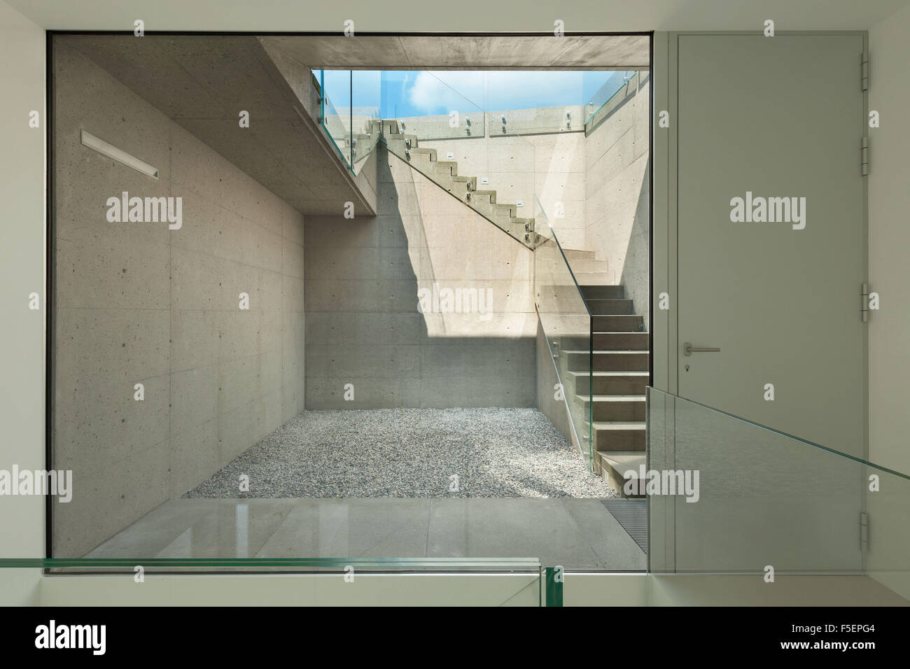 Architektur, neue Trend Design, Eingang eines modernen Hauses Stockfoto