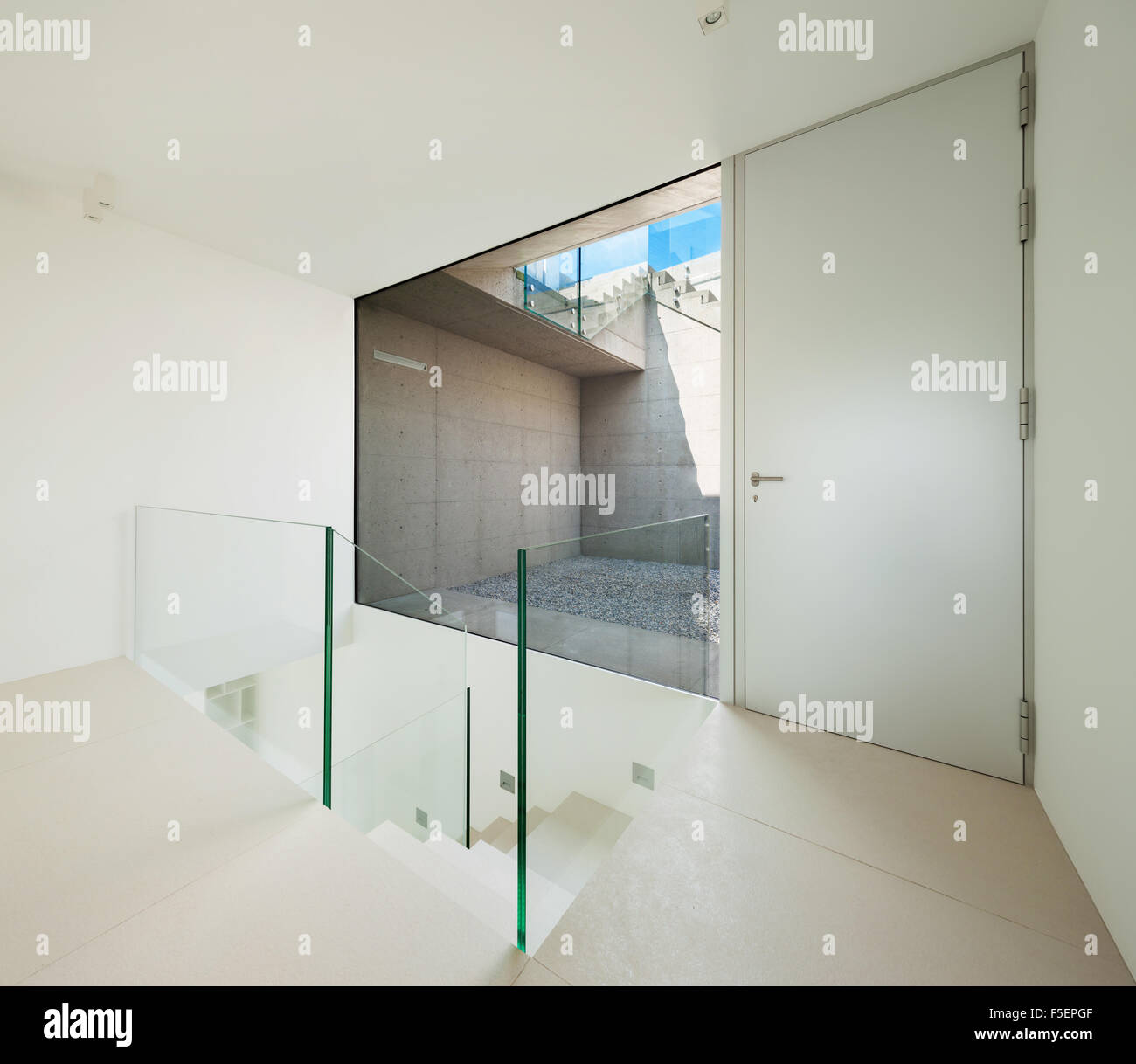 Architektur, neue Trend Design, Eingang eines modernen Hauses Stockfoto