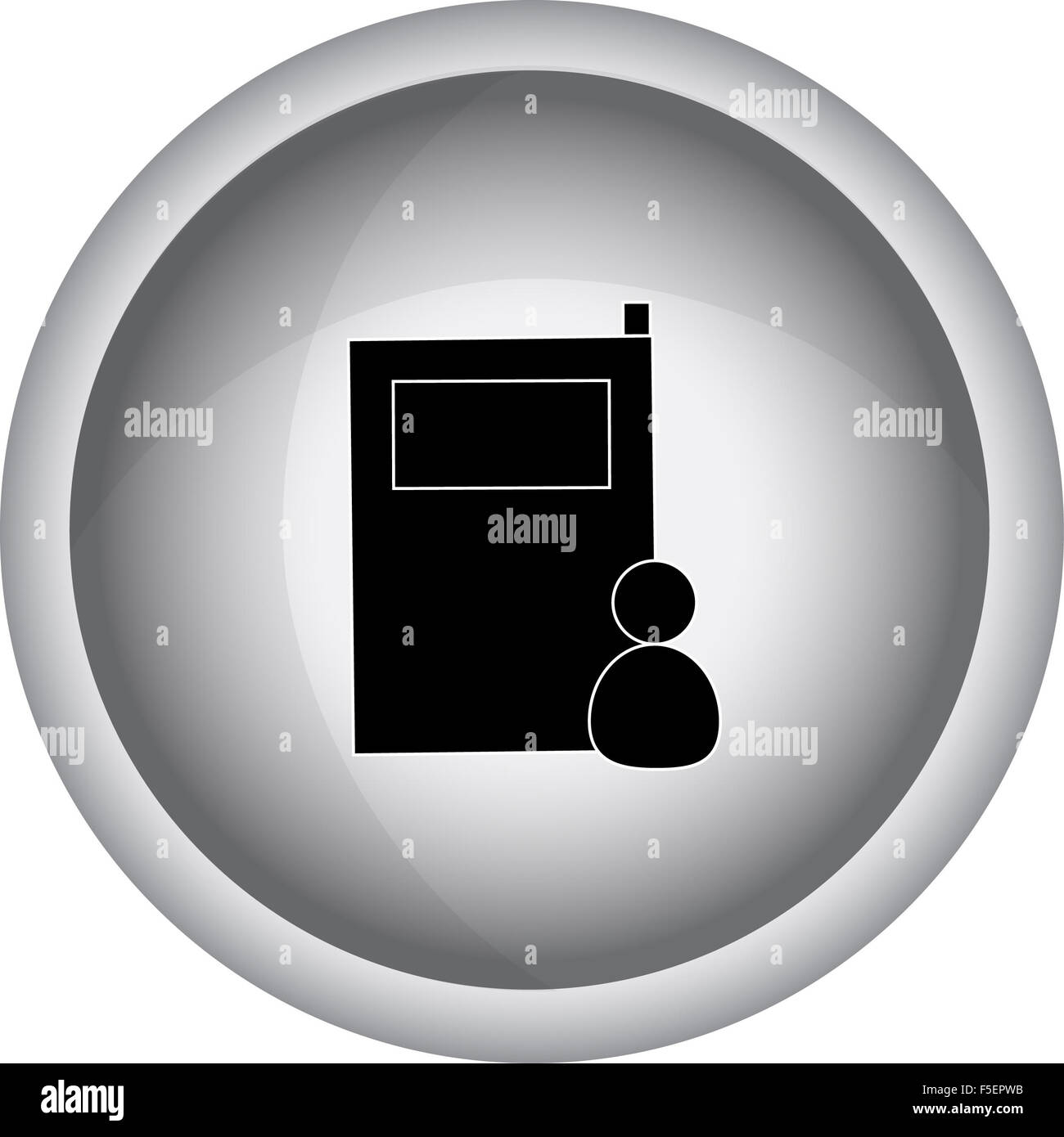 Moderne Kommunikation Zeichen und Symbole in flachem Design mit auf dunklem Hintergrund. Vector Illustration Stockfoto