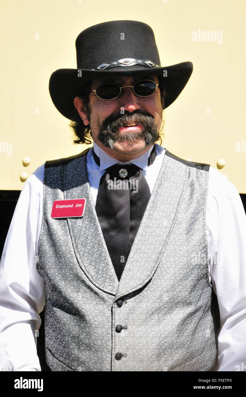 "Diamond Jim" wartet eine Chance zu treffen (und Ihr Geld) in Virginia City, Nevada Stockfoto