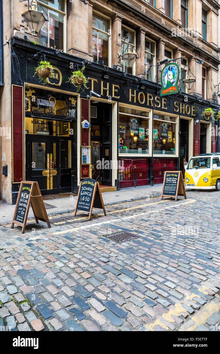 The Horse Shoe Bar im Stadtzentrum von Glasgow, Drury Street, Schottland, Großbritannien Stockfoto
