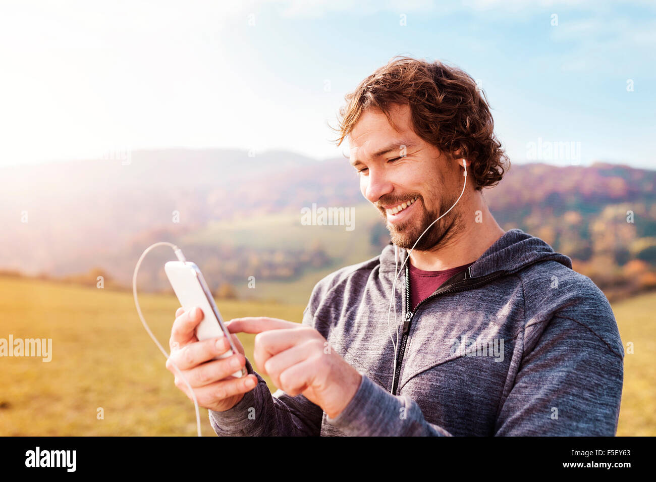 Junge hübsche Läufer Stockfoto