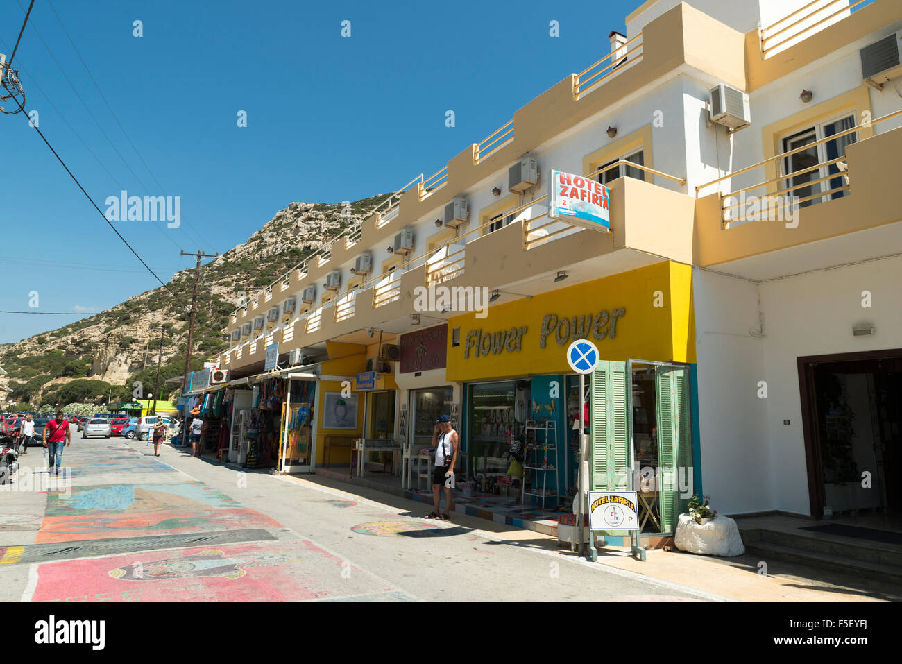 Matala, Pitsidia, Gemeindebezirken von Festos, Regionalbezirk Iraklio, Kreta, Griechenland Stockfoto