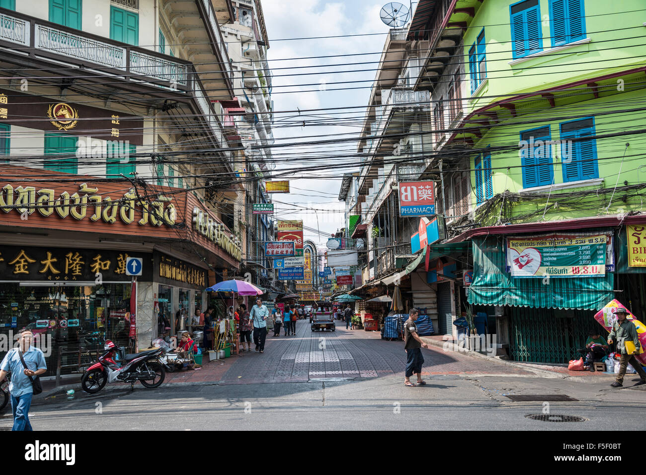Straße in Chinatown, Bangkok, Thailand Stockfoto