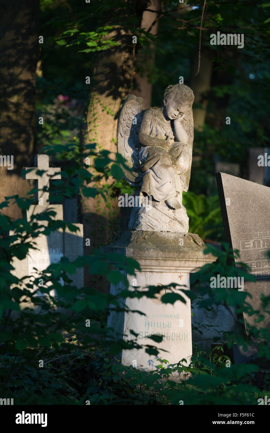 Lviv, Ukraine, ukrainische Grab auf dem Lytschakiwski-Friedhof Stockfoto