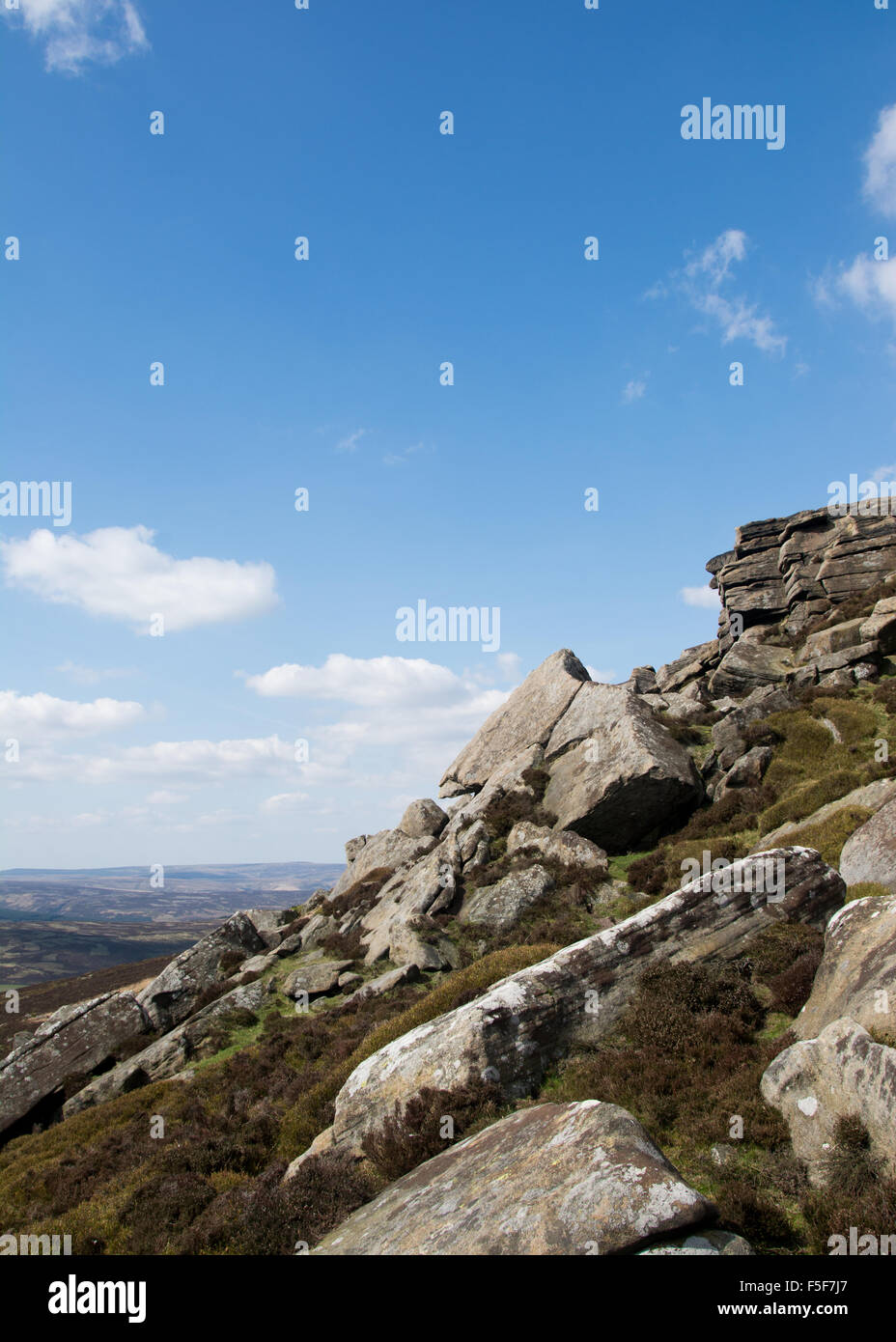 Rock-Landschaft aus der Peak District, United Kingdom Stockfoto