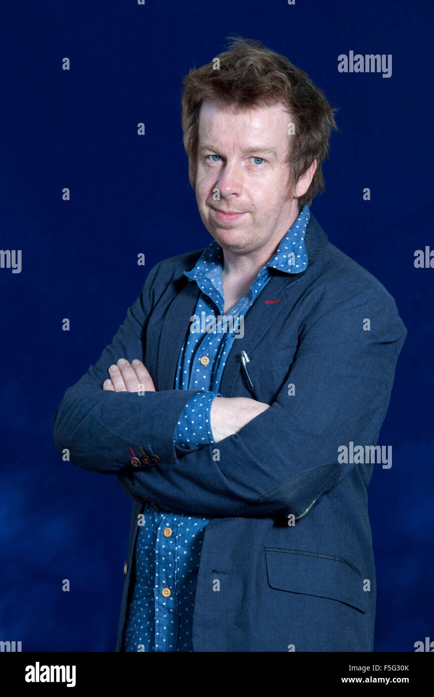 Ein Porträt von Kevin Barry beim Edinburgh International Book Festival 2012 in Charlotte Square Gardens Pic von Pako Mera Stockfoto