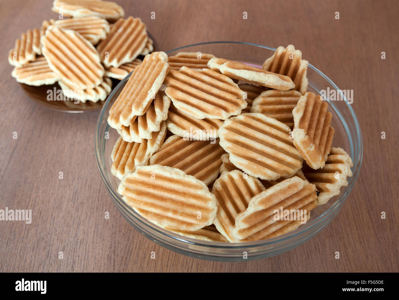 Hausgemachte Waffeln Stockfoto