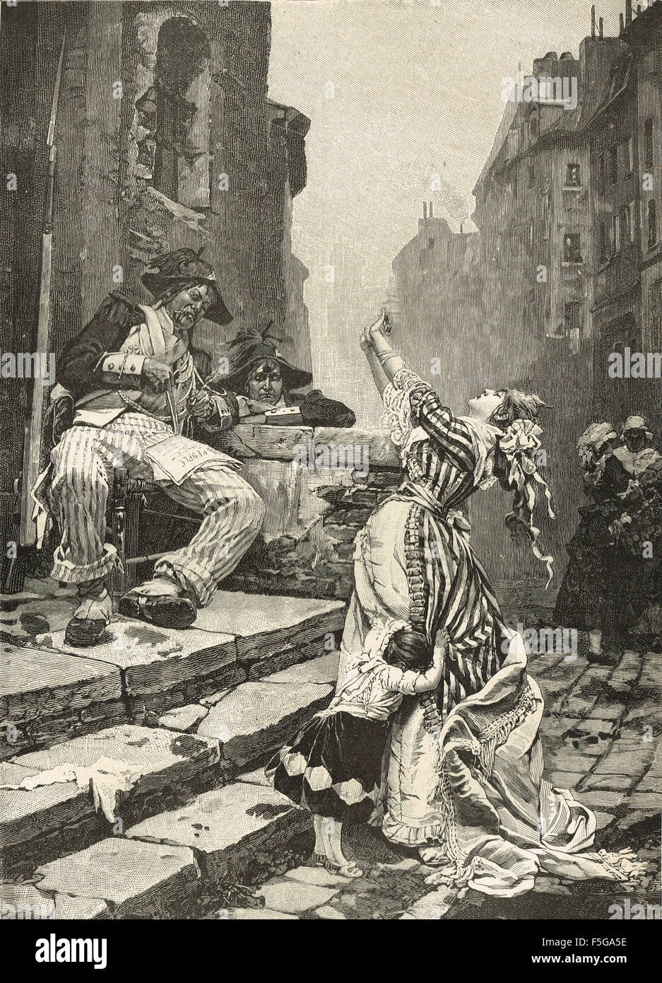 Einen eitlen Reiz der Schreckensherrschaft Paris, Frankreich 1793-4 Stockfoto