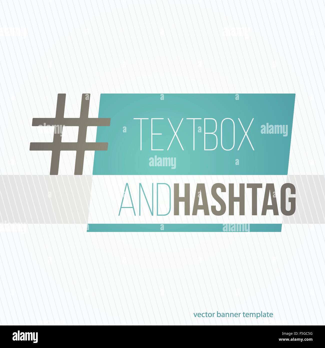 Textfeld und Hashtag. Social-Media-Förderung-Symbol. Vektor-Banner-design Stock Vektor