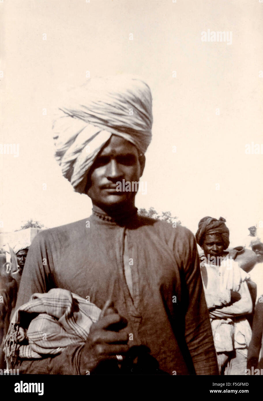 Mann mit Turban, Indien Stockfoto