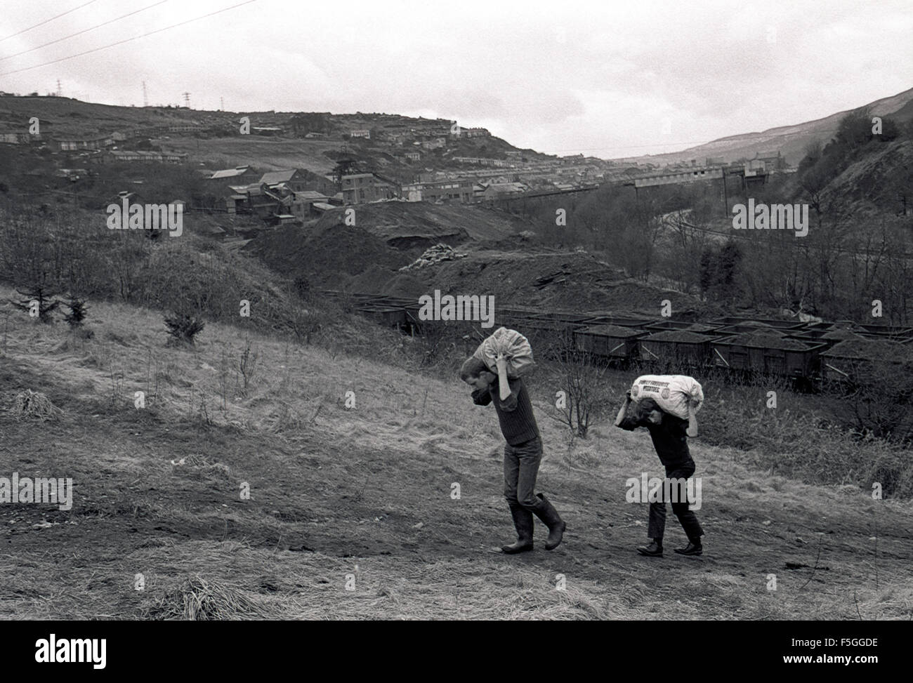 Bergleute wurden einem gemeinsamen Standort in South Wales Tälern, aber jetzt sind sie eine Rasse, die selten in die Kohlenreviers. Stockfoto